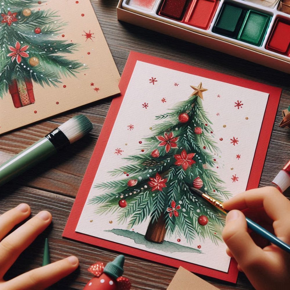 Weihnachtskarten gestalten. Familien-Workshop für Kinder 6-12 J. und Eltern.   5.12.26